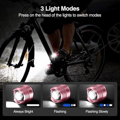 Rechargeable Clog Lights 2PCS, LED Shoe Clip Flashlight with 3 Modes, Waterproof Shoe Charm Accessories for Walking, Running, Camping – Adults & Kids (6 Colors) - color: Pink