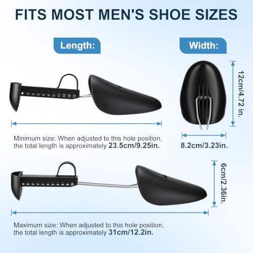 VZZNN 16 Pairs Plastic Shoe Stretcher Men, Adjustable Shoe Trees