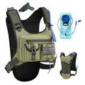 Criuage USA Patent Running Hydration Vest Backpack, Lightweight Chest Pack with 2.0L Water Bladder Bag Daypack for Hiking Running Cycling Race Marathon for Women Men - color: Olive
