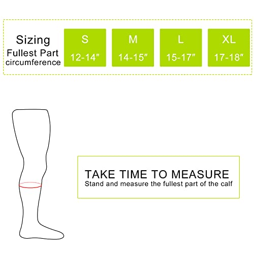Luwint Teens Calf Compression Sleeve, Leg Support Sleeves Footless Socks for Running, Shin Splints, Pain Relief - size: X-Large
