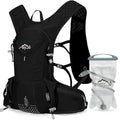 IX INOXTO Hydration Pack Backpack, Lightweight Water Backpack with 2L Hydration Bladder Daypack for Men Women,Running Hydration Vest for Trail Running Hiking Cycling Race Climbing - color: All black - 2L