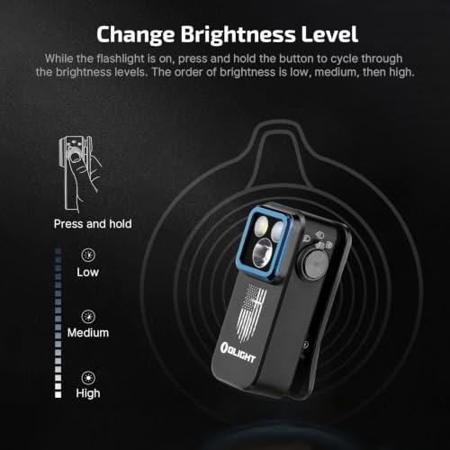OLIGHT Oclip Pro Rechargeable EDC Clip-on Flashlight, Patriotic Flag - color: Patriotic Flag Engraved Edition