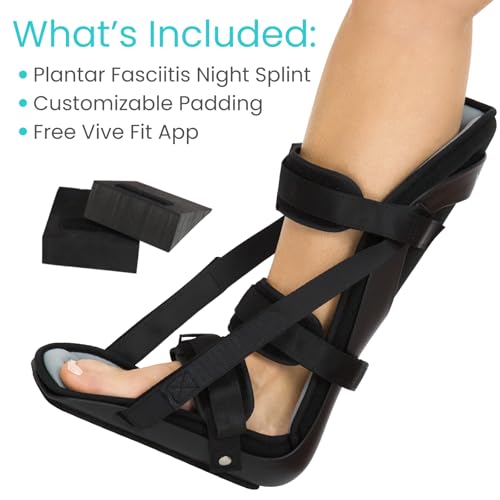 Vive Plantar Fasciitis Night Splint for Men & Women - Stabilizer Brace - size: Small: Women's 5