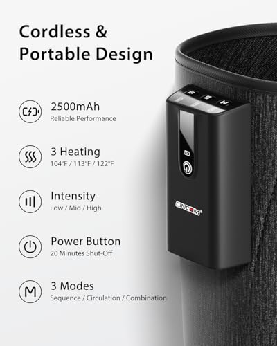 CINCOM Cordless Leg Massager with Heat and Air Compression - style: Heated