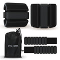 Polyfit Wrist & Ankle Weights - Wearable Weights for Women, Yoga & Pilates - color: BLACK