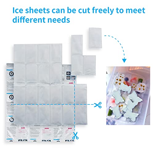 Cold Packs for Shipping Dry Ice for Shipping Frozen Food, Shipping Ice Packs Long Lasting Freezer Pack 14x13'' Keep Food Cold Fresh, Flexible Shipping Gel Ice Pack for Coolers, 12 Dry Ice Pack Sheets - style: 6X4cell 12sheet - 288cells