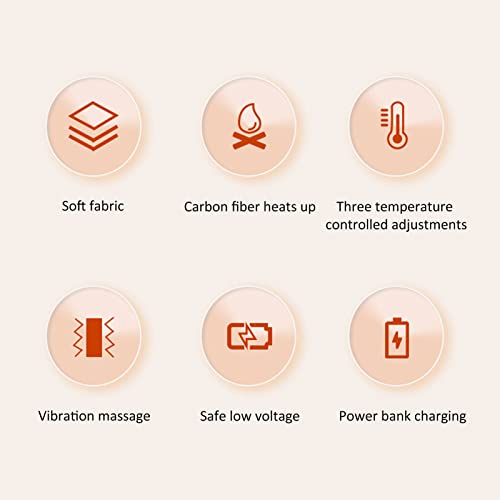 Adjust Heated Waist Belt, Electric Heat Pads, Fast Heating Lower Back Massager, Heat Belly Wrap Belt with Vibration Massage, Waist Wrap Belt, Portable Heating Pad for Back Lumbar Waist