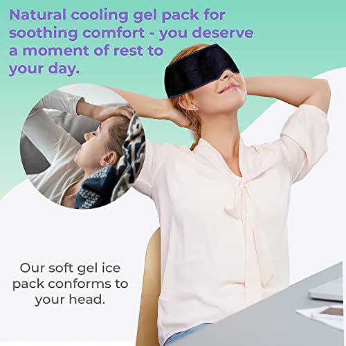 Reusable Head Gel Ice Pack with Adjustable Elastic Band - Head Gel Pack Fits Most Head Sizes - Flexible Ice Packs for Men and Women - Soft Ice Pack with Elastic Band for Convenient Use - 1 Pack - style: Head Gel Ice Pack