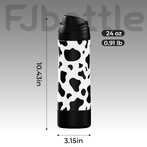 FJbottle Insulated Stainless Steel Sports Water Bottle with Handle - color: Pasture, size: 24 Ounces