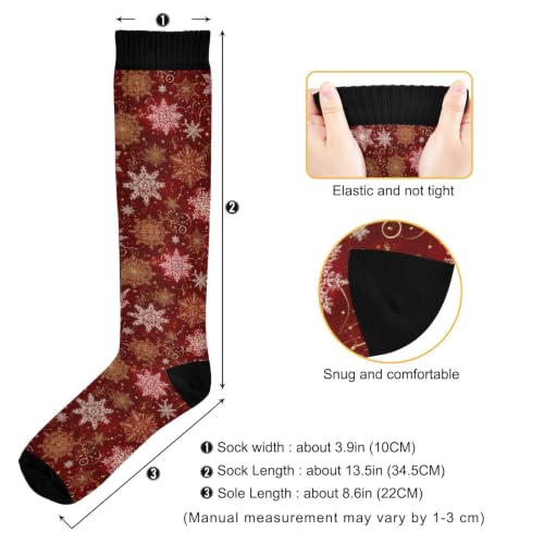 Wusikd Cats Compression Socks for Women and Men Circulation Cute Long Socks for Athletic Running 1 - color: Snowflake