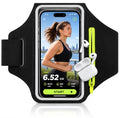 Phone Holder for Running for iPhone 17 16 15 14 13 12 Pro Max/Plus/XR/XS, Galaxy S25/S24/S23/S22, with Card Slot & Key Pockets, Sports Arm Bands Cell Phone Holder Fit Up to 6.9 Inches Phone
