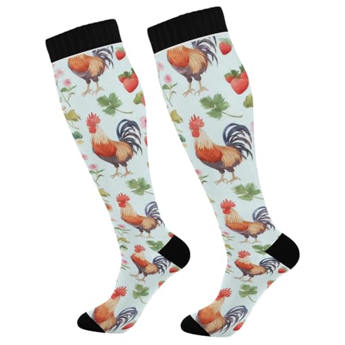 Wusikd Cute Penguin Compression Socks for Women and Men Circulation Long Socks for Athletic Running 1 - color: Multi 35