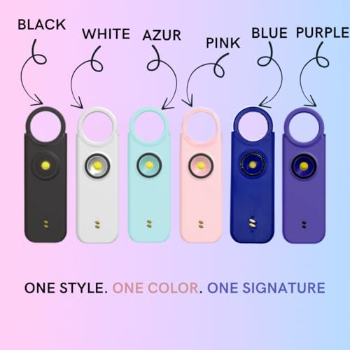 VOLTEK Personal Safety Alarm + Whistle Set for Women - Extra Loud (135 dB), LED Strobe Light, USB-C Rechargeable, Alert for Doors, Windows - Compact & Lightweight - Carabiner Included (Blue) - color: Blue