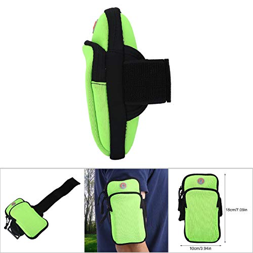 Phone Armband for Running, Outdoor Sport Running Jogging Exercise Gym Arm Wrist Pouch Armband Phone Cases Bag (Green) - color: Green