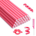 Selizo 30Pcs 9.45"x0.55" Flexible Hair Rollers, Foam Curlers for Short, Medium and Long Hair, No Heat Curlers, Hair Rods - Pink(Diameter 0.55') - color: Pink(Diameter 0.55")