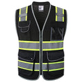 JKSafety Hi Vis Safety Vest for Men Women Cushioned Collar JK101 Black M - color: Jk101-black, size: Medium