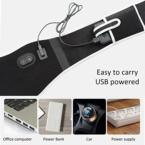 Adjust Heated Waist Belt, Electric Heat Pads, Fast Heating Lower Back Massager, Heat Belly Wrap Belt with Vibration Massage, Waist Wrap Belt, Portable Heating Pad for Back Lumbar Waist