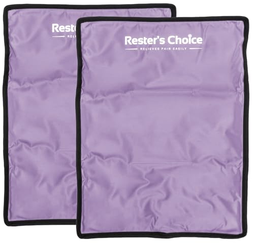 2 Pack Large Ice Packs for Injuries | 11" x 14.5" | Hot & Cold Pack | Reusable Gel Pack, Durable Construction, & Flexible When Frozen - color: Lavender, size: 11x14.5 Inch (Pack of 2)