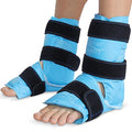 Relief Expert Ankle Ice Pack Wrap 2 Packs – Reusable Cold Gel Pack for Foot and Heel, Dual-Sided Design with Soft Plush Lining, Flexible Cold Compress for Achilles and Ankle Support, Blue - style: Blue-Pack 2