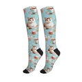 Cute Compression Socks Knee High Support Stockings Women Men - color: Cute Cats