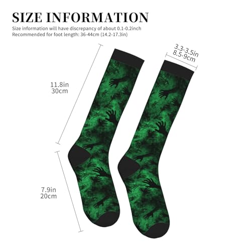Camo Print Compression Socks Calf Knee High Support Socks Novelty For Women Men Nurse Athletic Running Hiking Travel - color: Skull Hand