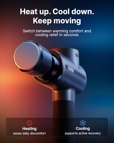 RENPHO Active Thermacool 2 Massage Gun with Intuitive Heat and Cold Control - color: Classic Black