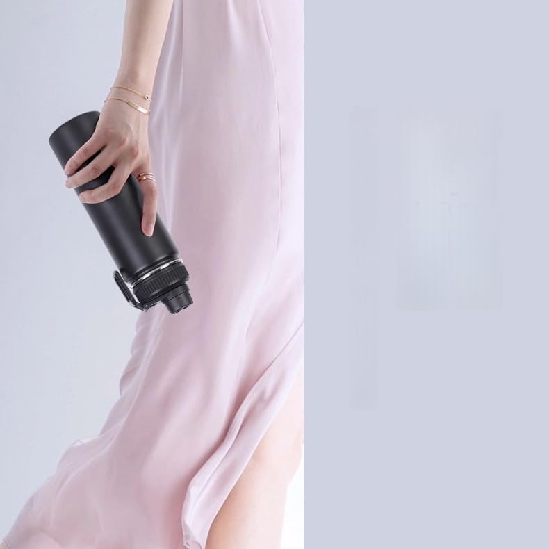 Wide Mouth Insulated Sports Water Bottle,Double wall Stainless Steel Vacuum flask with Leakproof Lid (Black, 16 Ounces) - size: 16 Ounces