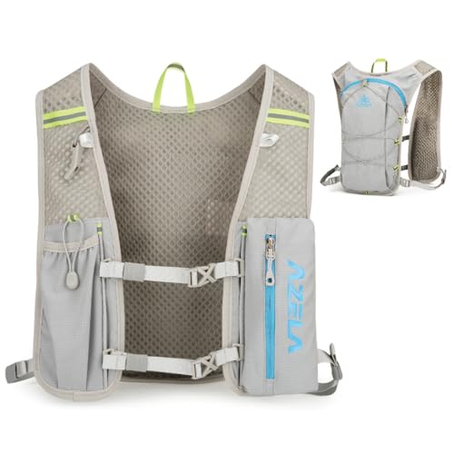 JEELAD Hydration Backpack Lightweight Vest for Hiking Trail Running Gear Cycling Marathon for Women Men - color: B - Grey (7L) - only Vest