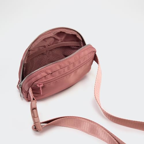 Pander Crossbody Belt Bag for Women and Men, Travel and Everyday Use - color: Mauve