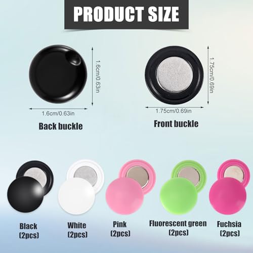 BOXOB 10 Pairs Magnetic Race Bib Clips - color: multicolor