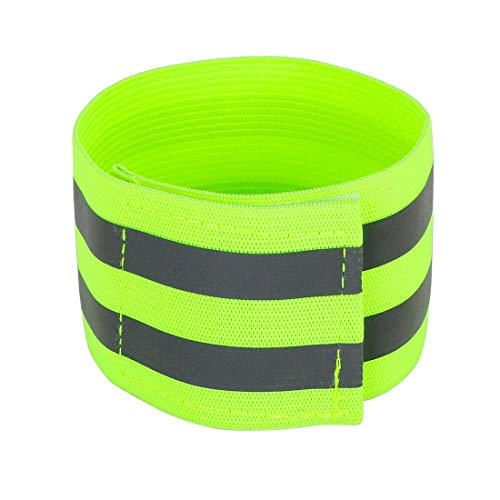 X AUTOHAUX 4 Pcs Reflective Bands for Wrist High Visibility Night Safety Cycling Riding Reflector Tape Straps Bracelet - color: Green