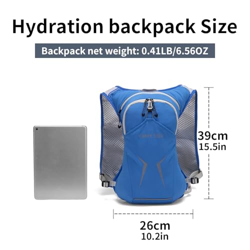 Carey Sten Lightweight Hydration Backpack Running Vest with 1.5L Water Bag - color: Blue