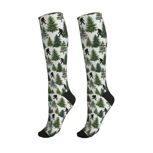 Hen Floral Compression Socks for Women Men - color: Forest Bigfoot