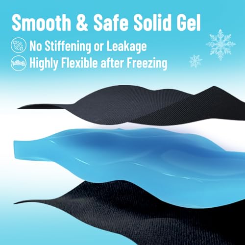 Cooling Eye Mask for Puffy Eyes, Ice Eye Pack After Surgery Relief - Reuable Cold Compress for Dry Eye - Comfortable Perfect Fit Gel Sleep Mask (Black of 3D) - color: Black of 3d