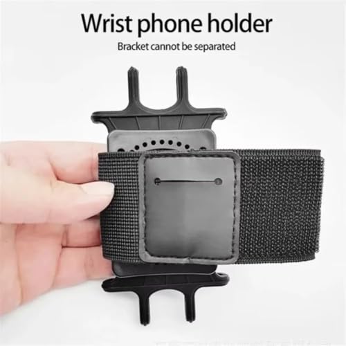 360 Degree Rotation Adjustable Phone Holder Armband Outdoor Sports Bike Cycling Detachable Silicone GPS Mount barracket Stand (Black)