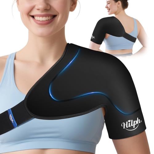 Hilph 3D Shoulder Ice Pack, Rotator Cuff Cold Therapy Wrap with Dual-Gel, M - size: Medium