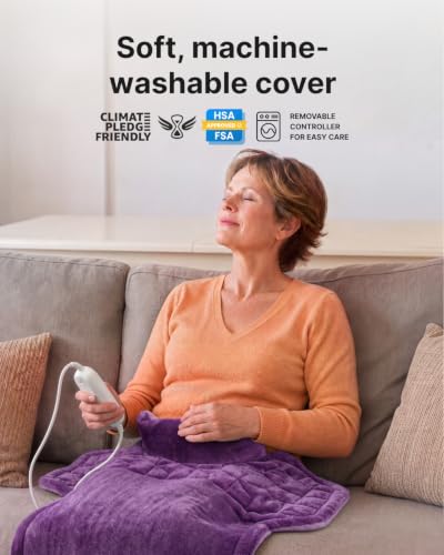 RENPHO Weighted Heating Pad for Neck, Shoulders & Back, Christmas Gift - color: Violet
