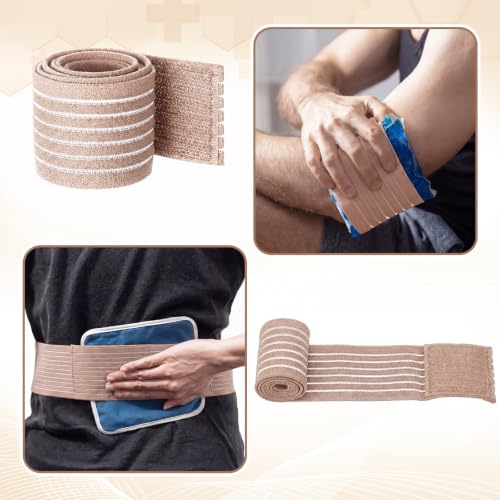 Geiserailie 4 Pcs Ice Pack Strap 4 Size Ice Belt Extender, Skin Tone - color: Skin Tone