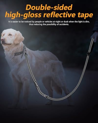 Hands Free Dog Leash, Multifunctional Crossbody Dog Leash - color: Gray, size: Medium-5.3-7.9ft