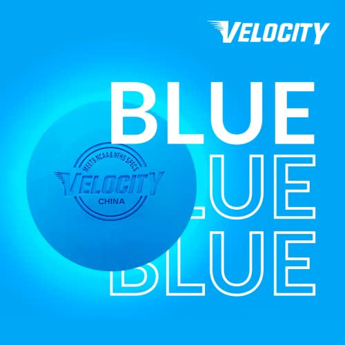 Velocity Lacrosse Balls - 1, 2, 3, 6, 12, 18, 24, 36, 60 and 120 Packs - for Practice, Official NFHS and College Approved Size - color: Light Blue, size: 12 Balls, style: Practice Ball
