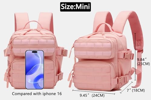 9L/20L Mini Backpack for Men and Women, Small Backpack for Gym Hiking Travel Sports Running - color: 9l-pink