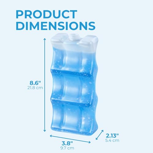 Cryopak ICEpak Hard Shell Reusable Ice Packs for Coolers and Lunch Box Use, Freezer Safe Gel Design, Professional Grade Cooling, Non-Toxic and BPA Free, Essential Travel Accessories - size: Medium (6 Pack)