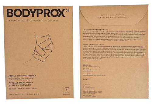 Bodyprox Ankle Support Brace, Breathable Adjustable Wrap, 1 Pack