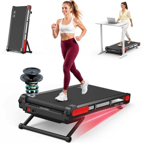 Jogwell Walking Pad with 15% Auto Incline, Full-Deck Design - color: Black