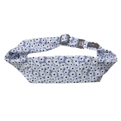 BANDI Running Belt for Women & Men – USA Made No-Bounce Adjustable Waist Pack & Secure Fanny Pack – Fits All Phones, Gels & Essentials – Zipper-Free, Medical Device Friendly - color: Daisy Chain