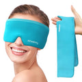 Cooling Eye Mask, Cold Eye Mask for Puffiness, Reusable Ice Eye Masks for Dark Circles And Puffy Eyes, Relieve Your Migraines and Headaches with Gel Eye Masks Therapy, Long-Lasting Comfort, Light Blue - color: Light Blue