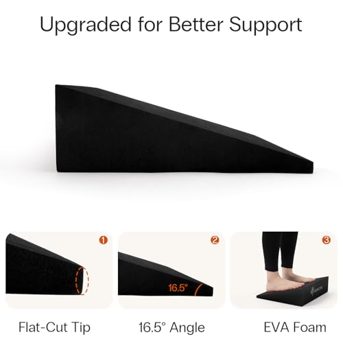 StrongTek Yoga Wedge Blocks, XL Foam, 16.5°, 13 x 12.75 x 3.75 in, 2-Pack