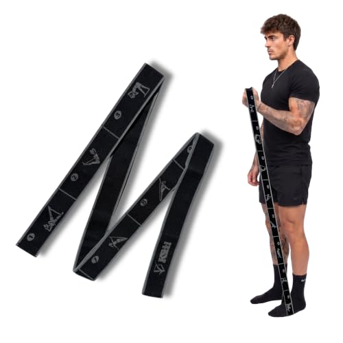 11-Loop Fabric Stretching Resistance Band - color: Black Single Band 15-45 Lbs