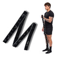 11-Loop Fabric Stretching Resistance Band - color: Black Single Band 15-45 Lbs