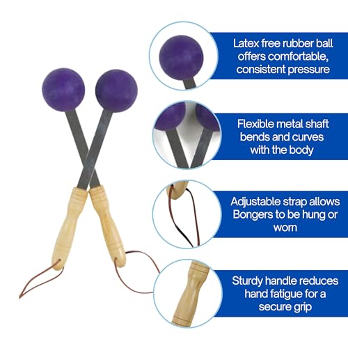 Bongers Handheld Deep Tissue & Trigger Point Massage Tool - color: Purple Passion